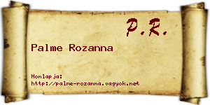 Palme Rozanna névjegykártya